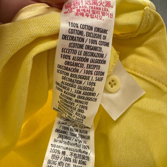 Disney Winnie the Pooh Shirt Womens Small Yellow Embroidered Button Up NEW - Picture 9 of 11